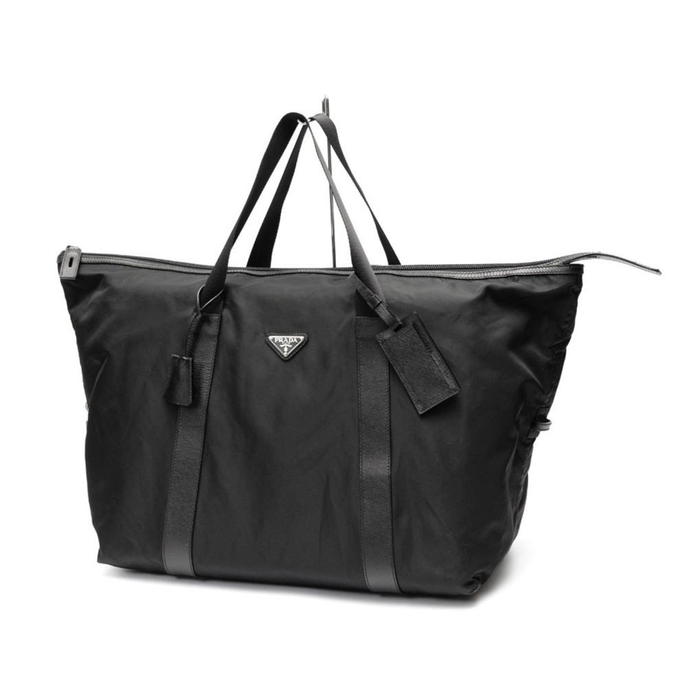 Prada Saffiano Leather Duffle Bag Boston Black